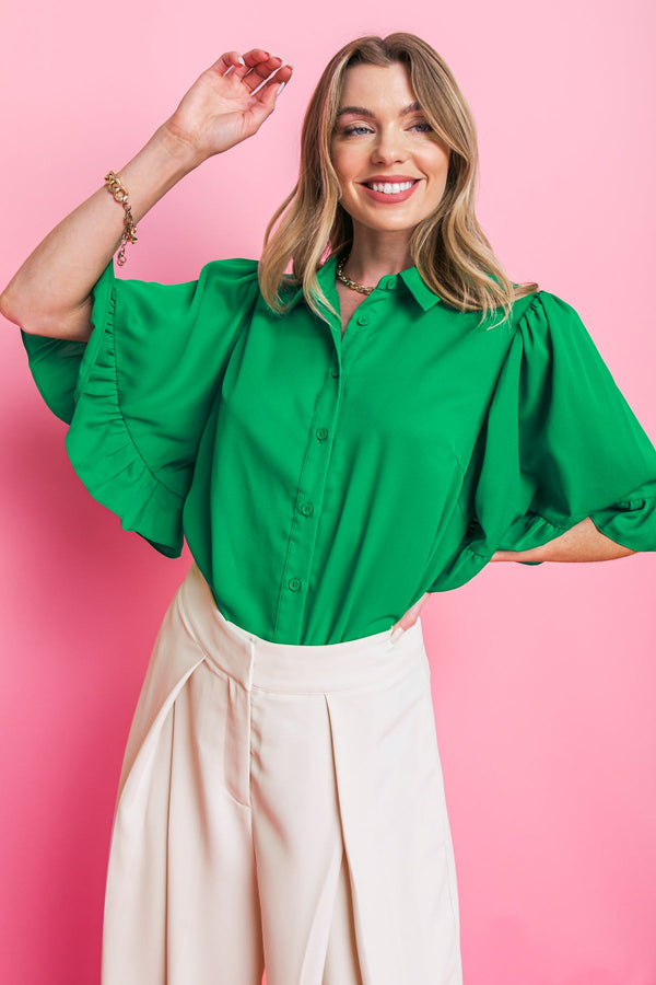 back-to-business-woven-top Flying Tomato-Sophia's StyleTOPS-1